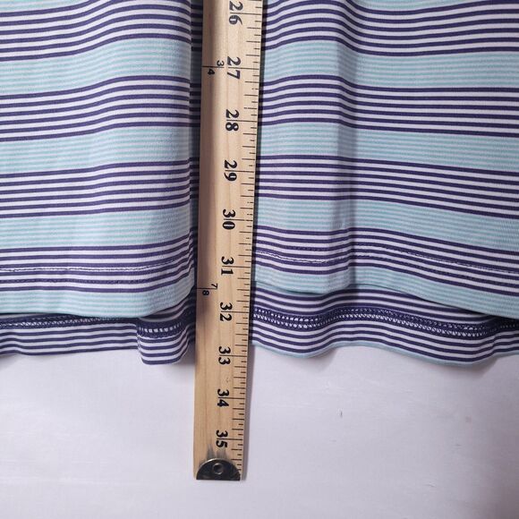 Southern Marsh Polo Shirt Mens Large Striped Teal Performance - Picture 8 of 12